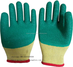 Alta calidad gran agarre verde látex recubierto guante de trabajo/seguridad de construcción/guantes luvas/guantes/En388 - Product Image 3
