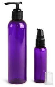 Botol PET Cosmo Bulat Ungu 300ML dengan Pompa Semprot dan Tutup Cakram Hitam - Product Image 6