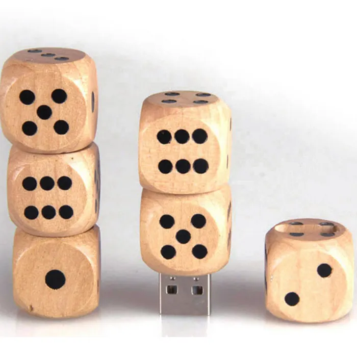 Jaster-clé USB créative, disque mémoire en bois, forme de dés, original, 1 go 2 go 4 go 8 go 16 go 32 go 64 go 128 go