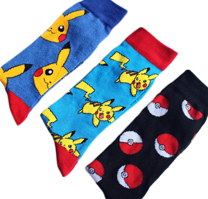 Pikachu de la Navidad, <span class=keywords><strong>Ginebra</strong></span>, chocolate, vino, si puede leer esto traer vino de/Pikachu Hombre Calcetines - Product Image 3