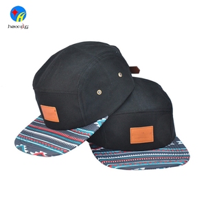 White leather label 5 panel flat Bill Cap and hat - Product Image 6