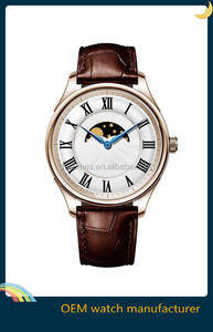 Moderno y elegante regalo de moda relojes de oro para las mejores marcas de fase lunar relojes para hombres y mujeres - Product Image 3