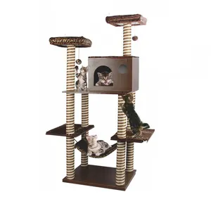 China Supplier Modern Wooden Scratching Cat Tree for Sale Wholesale Scratch for Cats