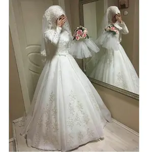 Élégant De Mariée Modeste Musulman Hijab Robe De Mariée