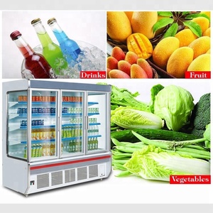 LVNI 1.5m 2m 2.5m 3m porte del supermercato vetro bere <span class=keywords><strong>frutta</strong></span> verdura frigo frigorifero - Product Image 2