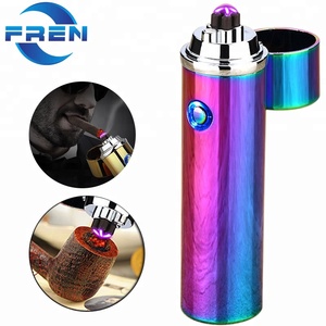 2025 briquet ARC đôi nhẹ hơn, hình trụ USB sạc điện Kim loại bật lửa, người đàn ông của xì gà bật lửa - Product Image 3