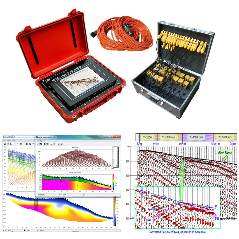 Seismische Reflectie Breking Apparatuur Tester Seismograaf WZG-24C Apparatuur Voor Verkoop