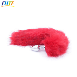 Queue de renard longue, petit <span class=keywords><strong>plug</strong></span> <span class=keywords><strong>anal</strong></span> en métal, perles de stimulation anale, accessoires de jeu de rôle, fétiche, jouets sexuels pour animaux de compagnie - Product Image 4