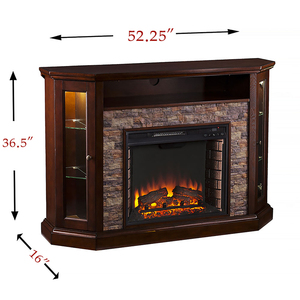 Esquina multifunción del uso de la estación de TV eléctrica de <span class=keywords><strong>chimenea</strong></span> de piedra de mármol - Product Image 5