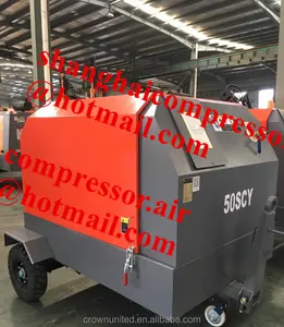 30hp compressor diesel driven screw rotary portable diesel engine air compressor