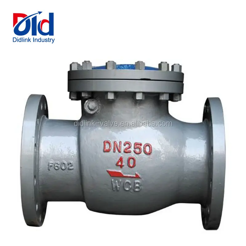 Forged Steel Cheap Price WCB DIN PN40 DN250 Flange Connection Water Pressure Swing Check Valves