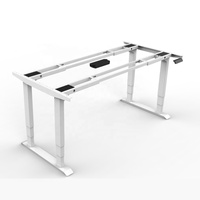 Bureau réglable en hauteur moderne et robuste en fer, certifié CE, pour usage commercial et domestique, avec 4 moteurs et 4 colonnes, garantie 5 ans