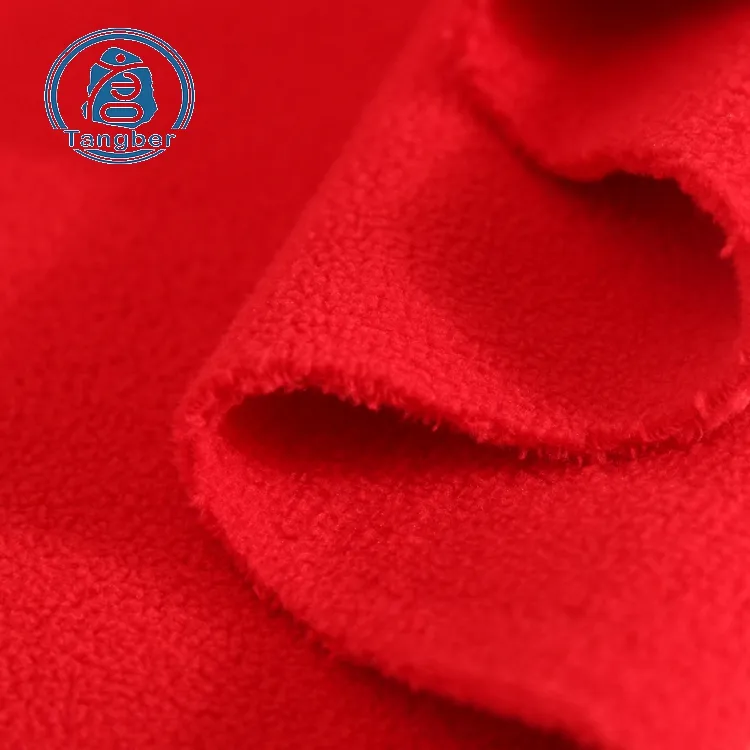 % 100% polyester katı anti boncuklanma polar polar kumaş konfeksiyon ceket battaniye kumaş