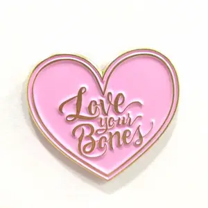 Custom Soft Enamel Pins in Pin Metal Lapel Pin of heart shape