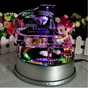 Caja de Música de <span class=keywords><strong>Piano</strong></span> Personalizada al por Mayor, Instrumentos Musicales, <span class=keywords><strong>Piano</strong></span> de Cristal para Recuerdo de <span class=keywords><strong>Cumpleaños</strong></span> o Boda - Product Image 3