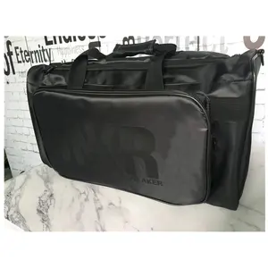 La MOQ más baja en-215 bolsa de gimnasio de viaje bolsa de lona de zapatilla de deporte impermeable con estantes ajustables para zapatos independientes, baloncesto