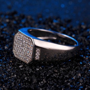 Anello in Argento Sterling 925 Stile Turco Classico per Uomo, Anello alla Moda con Diamante - Product Image 6