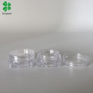 BPA Free Small Size 2g / Gram / 2ml <strong>square</strong> Shape clear <strong>Plastic</strong> Cosmetic Jar Pot, 2g Cosmetic <strong>Container</strong> for Cream, Lotion, Powder - Product Image 3
