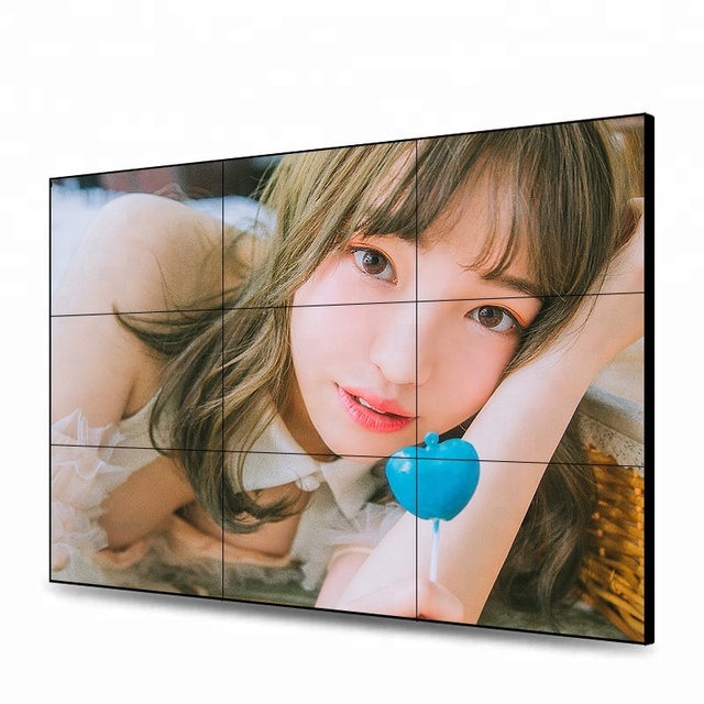 3x3 Ultra-narrow Bezel LCD DID Video Wall Screens Seamless Video Wall Display with Controller