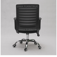 Chaise de bureau moderne avec dossier moyen en maille, fonction de réglage de la hauteur et de l'inclinaison, chaise de bureau informatique de Foshan