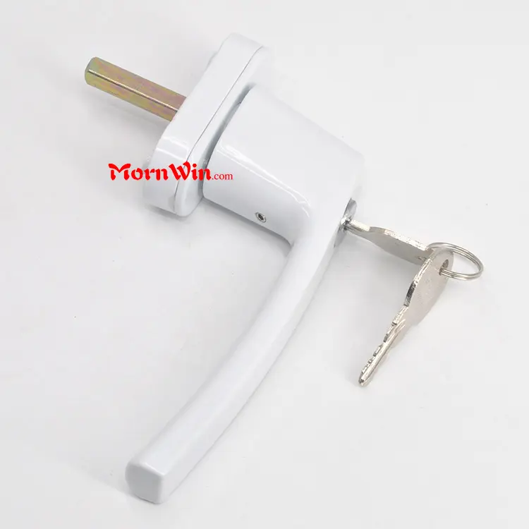 Aluminium high quality new style white UK window lock handle, lever lock white casement window handles