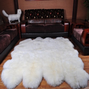 China Factory Wholesale Quarto Sixto Octo 4ft X 6ft 6ft X 6ft 6ft X 7.5ft Genuine Sheepskin Rug Real Sheepskin <strong>Fur</strong> <strong>Blanket</strong> - Product Image 2