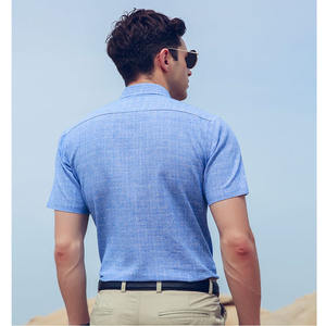 <span class=keywords><strong>Camicia</strong></span> da <span class=keywords><strong>uomo</strong></span> a manica media in cotone a mezza manica corta in fibra di bambù da lavoro camicie formali per gli uomini - Product Image 2