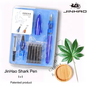 Pluma y cartucho de la serie Shark de Jinhao, venta al por mayor, pluma estilográfica promocional