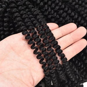 Vente en gros 8 "Bomb Spring Twist Crochet Tresses Synthétique Crochet Extension de cheveux pour les femmes noires - Product Image 2
