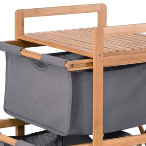 Panier à linge à 3 tiroirs, étagère de <span class=keywords><strong>rangement</strong></span> en tissu de bambou - Product Image 6