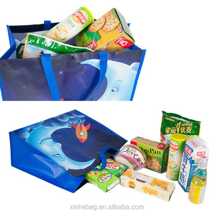 OEM diseño barato promocional no tejido laminado compras <span class=keywords><strong>bolsa</strong></span> <span class=keywords><strong>de</strong></span> transporte <span class=keywords><strong>para</strong></span> comestibles - Product Image 3