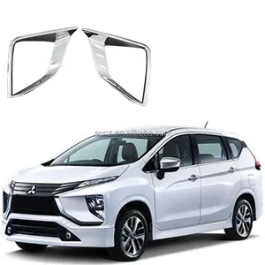 XPANDER aksesuarları kafa aydınlatma koruması Mitsubishi Xpander için ABS krom ön lamba kapağı 2018 2019 2020 2021