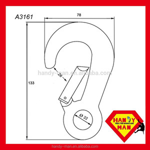 A3161 Forged Aluminum Captive Eye Snap Hook - Product Image 3