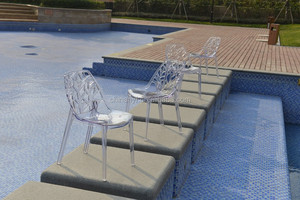 Desain Modern Kursi Kristal Plastik Akrilik Kursi ChairPC-107A Luar Ruangan - Product Image 6