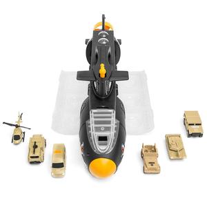 Military <strong>Submarine</strong> Shark Plastic Car Carrier <strong>Toy</strong> with 6 Military Vehicles 13 Storage Slots 1:26 Scale-Action-Packed Play Set - Product Image 3