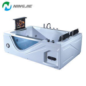 Baignoire portative de couleur de tourbillon de massage acrylique noir de <span class=keywords><strong>Jaccuzi</strong></span> pour des adultes avec la TV - Product Image 2