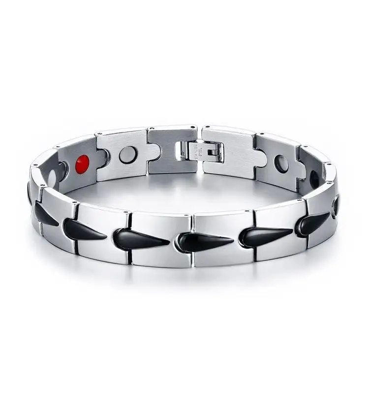 Todos imán magnético de titanio Bio pulsera para hombres SGS 99.999% germanio pulseras