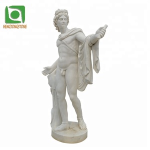 Decorazione esterna dell'hotel famosa statua <span class=keywords><strong>di</strong></span> figura <span class=keywords><strong>Apollo</strong></span> in marmo bianco naturale intagliata a mano - Product Image 1