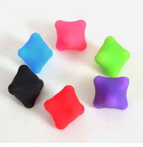 Bola de masaje de mano hexagonal, de silicona, para acupresión