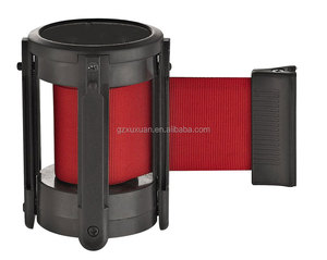 Black Airport <strong>Retractable</strong> <strong>Queue</strong> Pole with Nylon <strong>Belt</strong> - Product Image 4