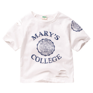 Bangladesh Abbigliamento All'ingrosso Bella Ragazza di Disegno di Arte Ultimo Modello <span class=keywords><strong>T</strong></span> <span class=keywords><strong>Shirt</strong></span> Con Fori - Product Image 2