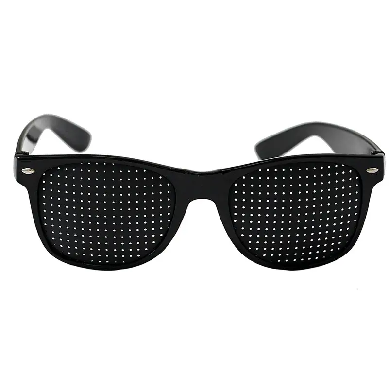 Новинка, очки с черными штифтами для естественного лечения зрения, очки для ухода за зрением, очки с отверстиями для защиты от близорукости