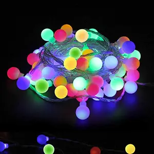 Lampu setrip LED bola kecil multiwarna baterai 3AA 6m 40leds untuk dekorasi pernikahan