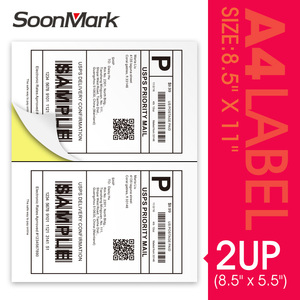 Etichette Adesive <span class=keywords><strong>A4</strong></span> 8,5 X 5,5 2 per <span class=keywords><strong>Foglio</strong></span> Adesivi Void per Spedizioni Logistiche EMS per Uso Ufficio - Product Image 3