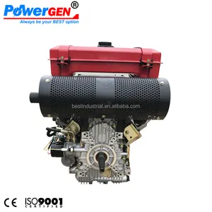 최고의 가격! POWERGEN의 V 트윈 2 실린더 전기 시작 모터 디젤 25HP