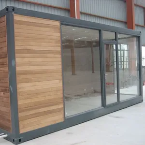 钢框架 20 英尺集装箱玻璃房子模块化住宅