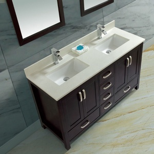 <strong>60</strong> <strong>Inch</strong> Wooden <strong>Bathroom</strong> Furniture Vanity <strong>Bathroom</strong> Cabinet with Quartz Stone <strong>Countertop</strong> 8904-<strong>60</strong>&quot;