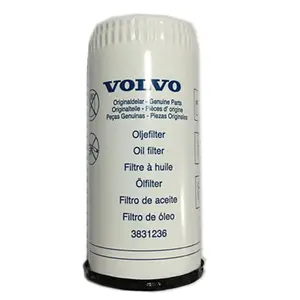 Filtro de óleo de qualidade genuína voe 3831236, para escavadeira ew140b ew160e ew180b ew200b ew205d