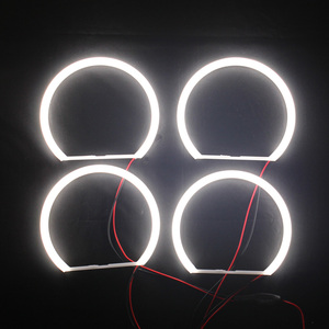 FSYLX 2*146mm + 2*131mm Led <span class=keywords><strong>Angel</strong></span> Eye pour BMW <span class=keywords><strong>E46</strong></span> Non-projecteur Smd DRL Phare Coton Blanc Xénon LED <span class=keywords><strong>Angel</strong></span> Eye Halo Light Ring - Product Image 5