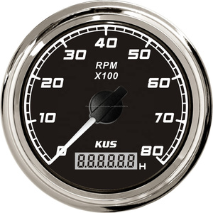 KUS Mer Q série 85mm Tachymètre <span class=keywords><strong>RPM</strong></span> Jauge Double Couvercle En Acier Inoxydable 0-8000 TR/MIN - Product Image 1
